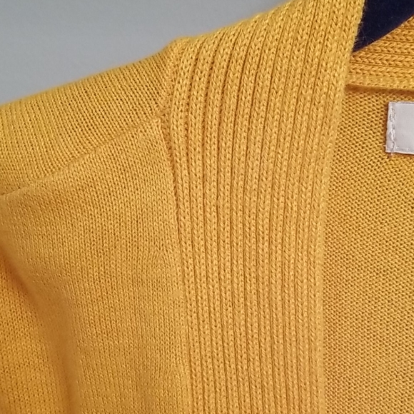Liz Claiborne Yellow Split Hem Open Cardigan in S - Picture 4 of 9